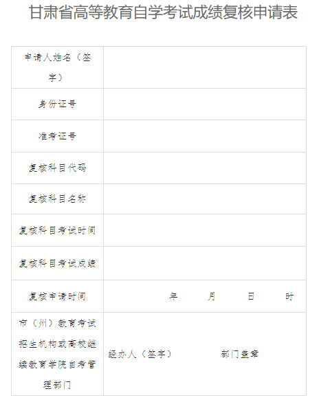 甘肅省2024年4月高等教育自學考試成績查詢的公告